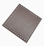 Çanta Aksesuar Kahverengi 20X20 Cm Suni Deri Plaka