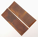 Nusrat Bilişim Çanta Aksesuar Crazy Oil Hardal Gerçek Deri Tutma Sapı 18X6 Cm Simit Sap