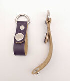 Çanta Aksesuar Mor Gerçek Deri Çıtçıtlı Sapucu Böce Gümüş Metalli