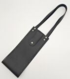 Çanta Aksesuar Suni Deri Kova Model Siyah Renk Çanta Deri Seti Light Gold Metal