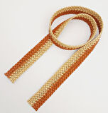 Nusrat Bilişim Çanta Aksesuar 3.5 cm Gold Taba Renk Deri Hasır Örgü Kolon 1 Metre