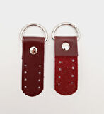 Çanta Aksesuar Tek Kat Suni Deri Sapucu Böce Bordo Renk Gümüş Metalli