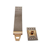 Çanta Aksesuar 18x3.5 cm Suni Deri Parlak Gri Renk Kapak Light Gold Metalli