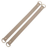 Çanta Aksesuar Suni Deri 38x2.5 cm Bej Renk Çift Çanta Sapı Light Gold Metalli