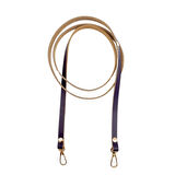 Çanta Aksesuar Gerçek Deri Spagetti Model Mor Renk Light Gold Metal Çanta Sapı