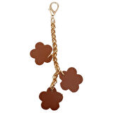 Çanta Aksesuar Suni Deri Çiçek Süs Püskül Sarkaç Süs Taba Renk Light Gold Zincirli