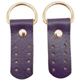 Çanta Aksesuar Gerçek Deri Sapucu (Böce) Mor Renk Light Gold Metalli
