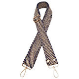 Nusrat Bilişim Çanta Aksesuar 120x3 cm Jüt Kolon Çanta Sapı Lacivert Renk Light Gold Metalli