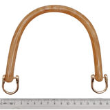 Nusrat Bilişim Çanta Aksesuar 16 cm Akrilik Sütlü Kahve Renk Çanta Tutma Sapı Light Gold Metalli