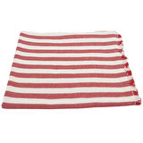 Nusrat Bilişim Çanta Aksesuar Balıksırtı Kırmızı Çizgili Keten Çanta Yapım Kumaşı