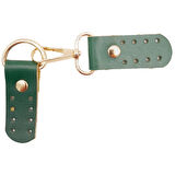 Çanta Aksesuar Gerçek Deri Kancalı Böce (Kilit) Yeşil Renk Light Gold Metalli