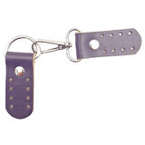 Çanta Aksesuar Gerçek Deri Kancalı Böce (Kilit) Mor Renk Gümüş Metalli