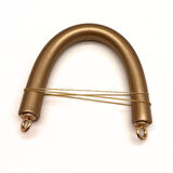 Çanta Aksesuar 27 cm Rulo Model Suni Deri Rugan Gold Çanta Sapı Light Gold Metalli