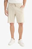 DeFacto Slim Fit Dar Kesim Cepli Pamuklu Basic Düz Bermuda Şort W1105AZ25SPBG735