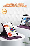 Qpen iPad 3 9.7 inç Uyumlu 360° Tablet Deri Kılıf