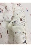 Krem , Pikeli Ve Ponponlu, Babynest/ana Kucağı/anne Yanı