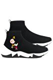Snoopy Çorap Design Sneaker Spor Ayakkabı