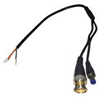 BNC HAZIR KABLO DC POWER JACK ERKEK CCTV KAMERA BNC UÇ HAZIR BNC + POWER KABLO ( ERKEK) 50 ADET
