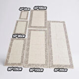  Pamuklu Kaymaz Taban Dikdörtgen Banyo Paspası – Yüksek Emici Pamuk Dokuma Banyo Halısı