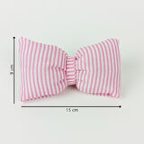 Woodycord  İçi Dolgulu Büyük Boy Çizgili Fiyonk Otomatik Toka - Bow toka