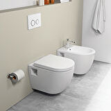 Quarter Bath Deep Asma Klozet Açık Montaj 52cm Beyaz