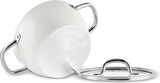 Karaca x Refika Birgül Swiss Crystal Metal Kulplu Tencere 20 Cm Creamy