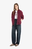 Relax Fit Kapüşonlu Basic Düz Kalın Kumaş Fermuarlı Sweatshirt
