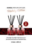 Holiday Serisi Parfüm Difüzörü KUNDAL Perfume Diffuser Holiday Edition 200ml 2Adet (Rose Wood)