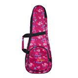 Wagon Case 04 Serisi Soprano Ukulele Çantası - Hibiscus Pembe