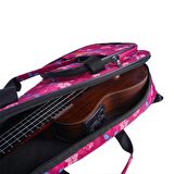 Wagon Case 04 Serisi Soprano Ukulele Çantası - Hibiscus Pembe