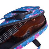 Wagon Case 04 Serisi Concert Ukulele Çantası - Hibiscus Mavi