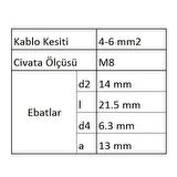GCU-8006 Çata Uçlu Kablo Ucu 100 Adet