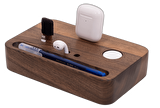 İphone Airpods Apple Watch Uyumlu 3in1 Ahşap Şarj Standı Dock Şarj Ünitesi Şarj Istasyonu, Yeni Ofis Hediyesi,İş Yeri Hediyesi,Doğum Günü Yeni Yaş, Şarj Cihazı Standı