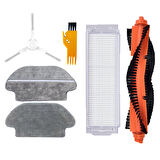 Xiaomi Mop Pro (STYTJ02YM) Uyumlu 6 Parça Yedek Beyaz Filtre Fırça Seti