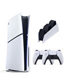 Sony Playstation 5 Slim Cd Edition + 2. DualSense Ps5 Kol + Sarj istasyonu (ithalatçı Garantili)