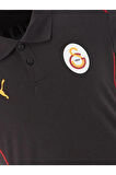 Galatasaray Orijinal Lisanslı A-Takım  Lazer Kutulu Polo Yaka Siyah T-Shirt