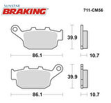 SİNTERLİ ARKA FREN BALATASI / YAMAHA / XJ6 / DIVERSION F / 600cc / ARKA  / 2009-2010-2011-2012-2013-2014-2015