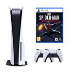 Playstation 5 Disk li + 2. DualSense Kol + Ps5 Spider-Man Miles Morales (ithalatçı Garantili)