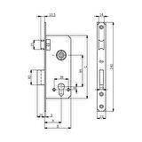 İto Ahşap - Demir Kapı Kilitleri, 755/ Rk40 Silindirli