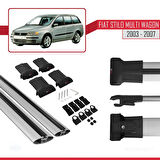 Fiat Stilo Multi Wagon 2003-2007 Arası ile Uyumlu FLY Model Ara Atkı Tavan Barı Gri 2 Adet