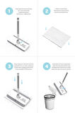 Easy Mop Pratik Temizlik Sistemi + 3 Paket Temizleme Havlusu 120 Yaprak