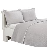 Linens Glace Tek Kişilik Yatak Örtüsü Gri