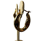 Uretti - İREM 3914 2423 Ortadan Ezme Model Oval Küpe