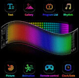 Pixel Led Panel Digital Ekran Animasyon Yazı Ekleme Telefondan Kontrol Göz Amimasyon 12×60cm Uzunlukta