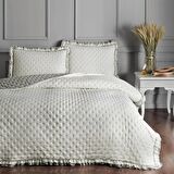 Linens Scarlett Çift Kişilik Yatak Örtüsü Taş