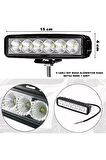 Off Road Led Sis Lambası Beyaz Sabit Renk 6 Led 4 X 15 Cm 1 Adet -