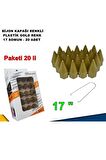 Sivri Mermi Tip Bijon Kapağı Plastik Gold Renk 17 Mm Bijon Uyumlu 20 Adet -