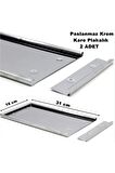 Paslanmaz Krom Nikelaj Kare Plakalık 16 Cm X 31 Cm 1. Kalite 2 Adet Gönderim -