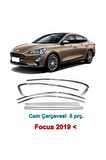 Focus 5 Cam Çerçevesi Nikelajı Sedan Komple 2019 Sonrası 8 Parça Paslanmaz Krom