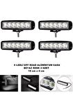 Off Road Led Sis Lambası Beyaz Sabit Renk 6 Led 4 X 15 Cm 4 Adet -